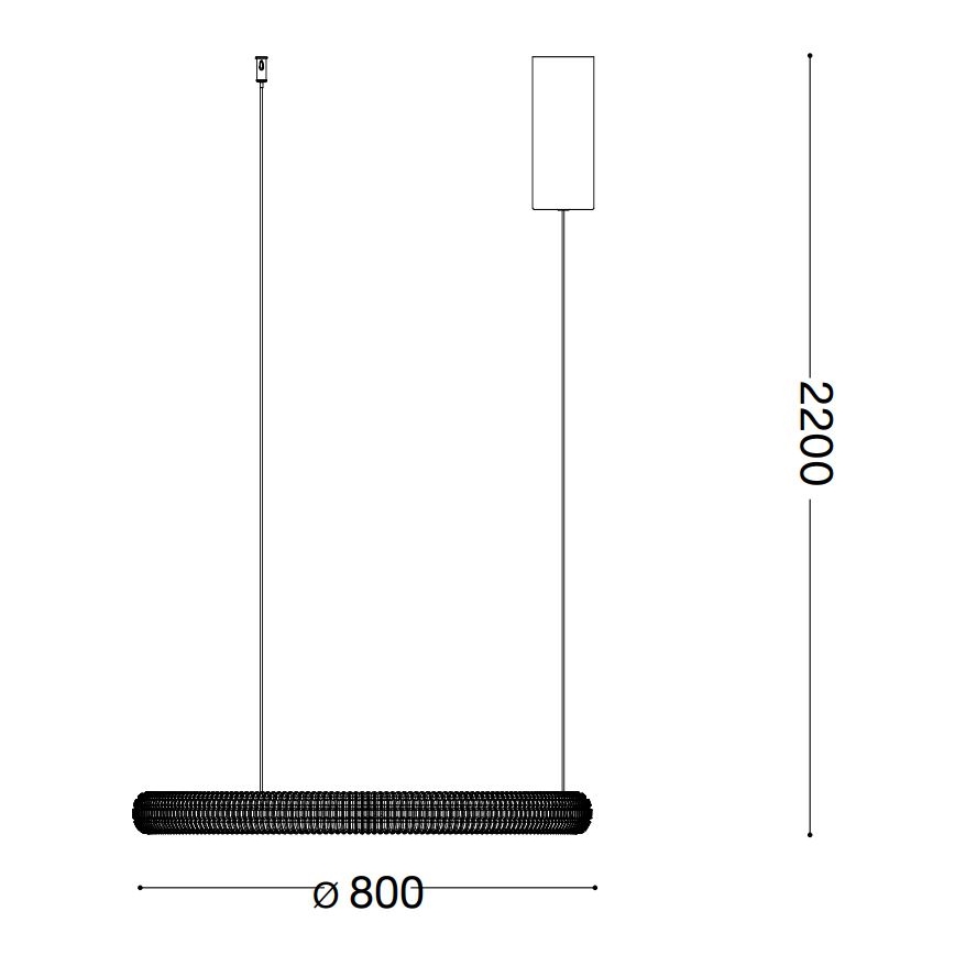 Ideal Lux - LED Пендел MIRACLE LED/45W/230V Ø 80 см CRI 90 матов хром