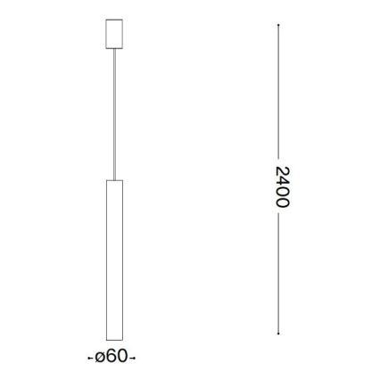 Ideal Lux - LED пендел на кабел LOOK 1xGU10/7W/230V CRI 90 Ø 6 см меден