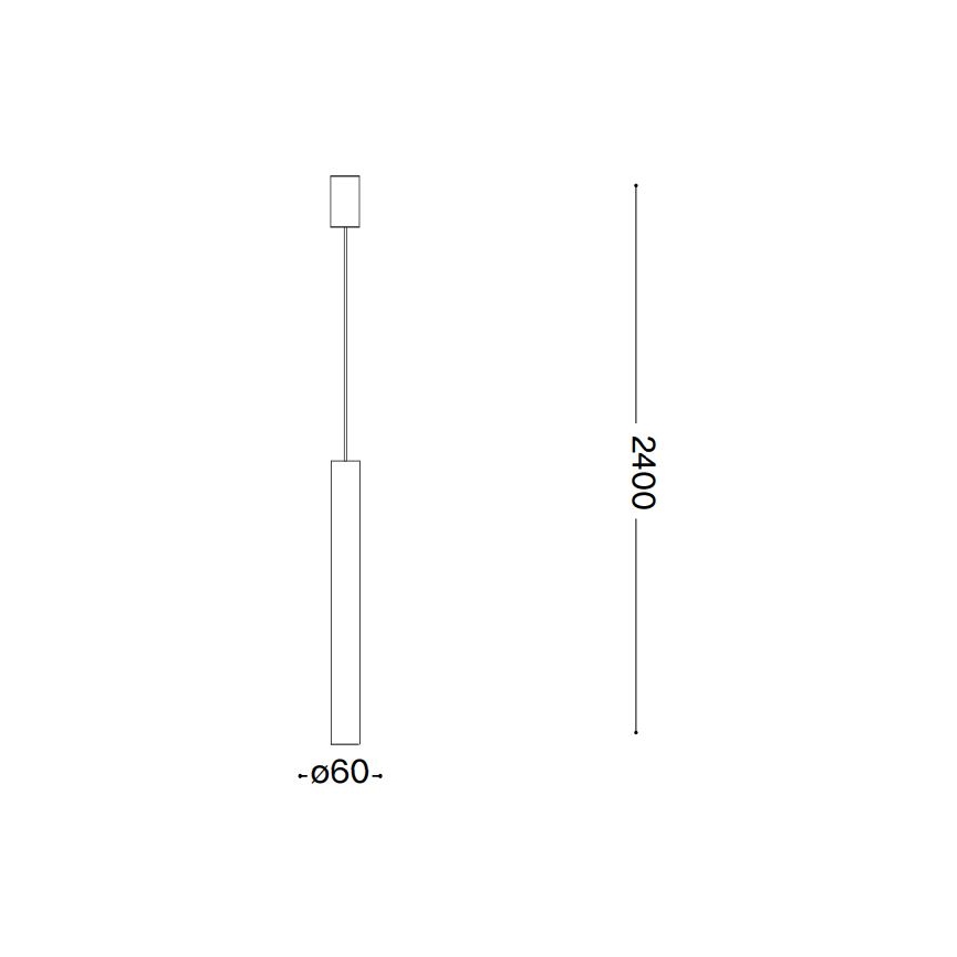 Ideal Lux - LED пендел на кабел LOOK 1xGU10/7W/230V CRI 90 Ø 6 см меден