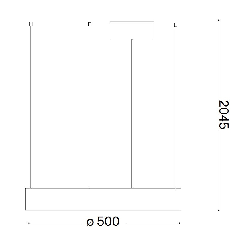 Ideal Lux - LED Пендел ORACLE LED/28W/230V 3000K Ø 50 см CRI 90 черен