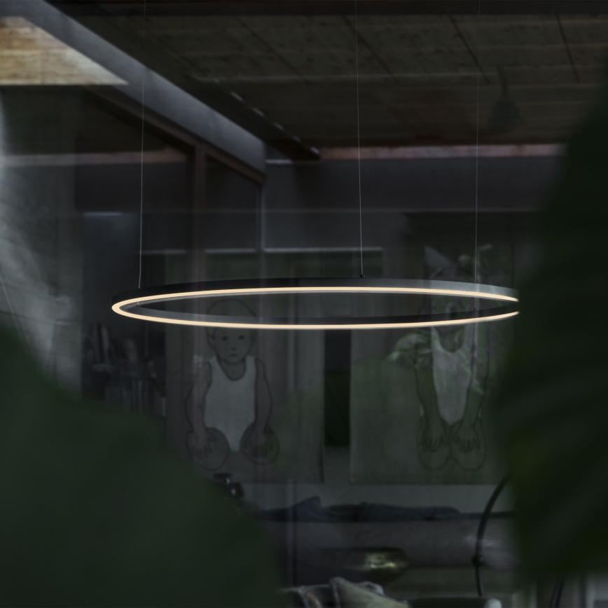 Ideal Lux - LED Пендел ORACLE LED/89W/230V 3000K Ø 150 см черен