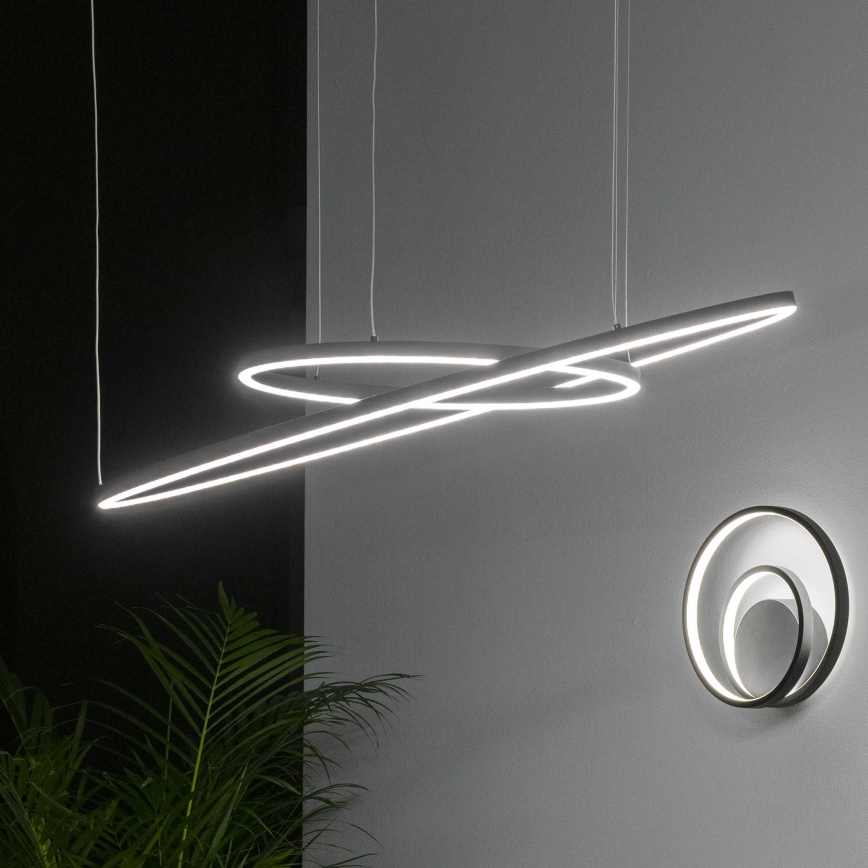 Ideal Lux - LED Пендел ORACLE LED/89W/230V 3000K Ø 150 см черен