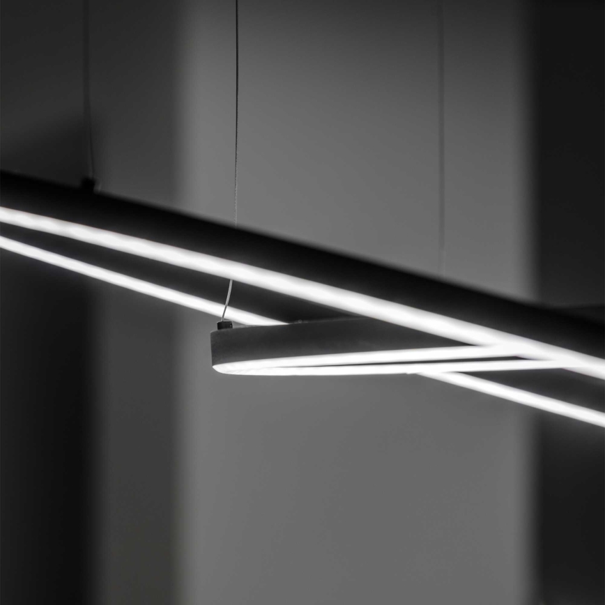Ideal Lux - LED Пендел ORACLE LED/89W/230V 3000K Ø 150 см черен
