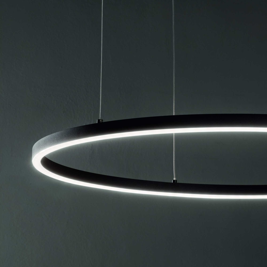 Ideal Lux - LED Пендел ORACLE LED/89W/230V 3000K Ø 150 см черен