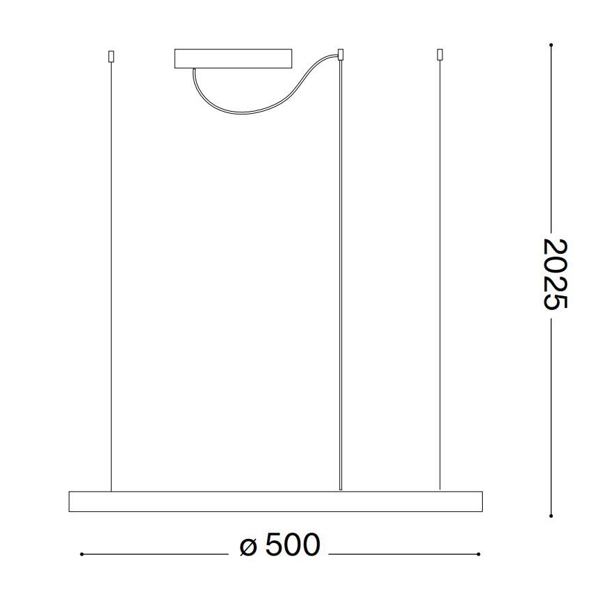Ideal Lux - LED Пендел ORACLE SLIM LED/32W/230V 3000K Ø 50 см бял