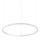 Ideal Lux - LED Пендел ORACLE SLIM LED/38W/230V 3000K Ø 70 см бял