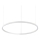 Ideal Lux - LED Пендел ORACLE SLIM LED/38W/230V 4000K Ø 70 см бял