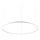 Ideal Lux - LED Пендел ORACLE SLIM LED/53W/230V 2700K Ø 90 см бял