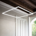 Ideal Lux - LED Пендел ORACLE SLIM LED/53W/230V 3000K 90x90 см бял