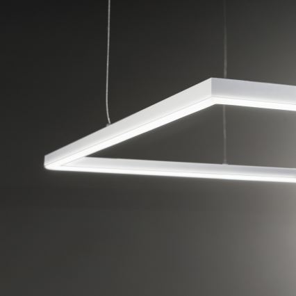 Ideal Lux - LED Пендел ORACLE SLIM LED/53W/230V 3000K 90x90 см бял