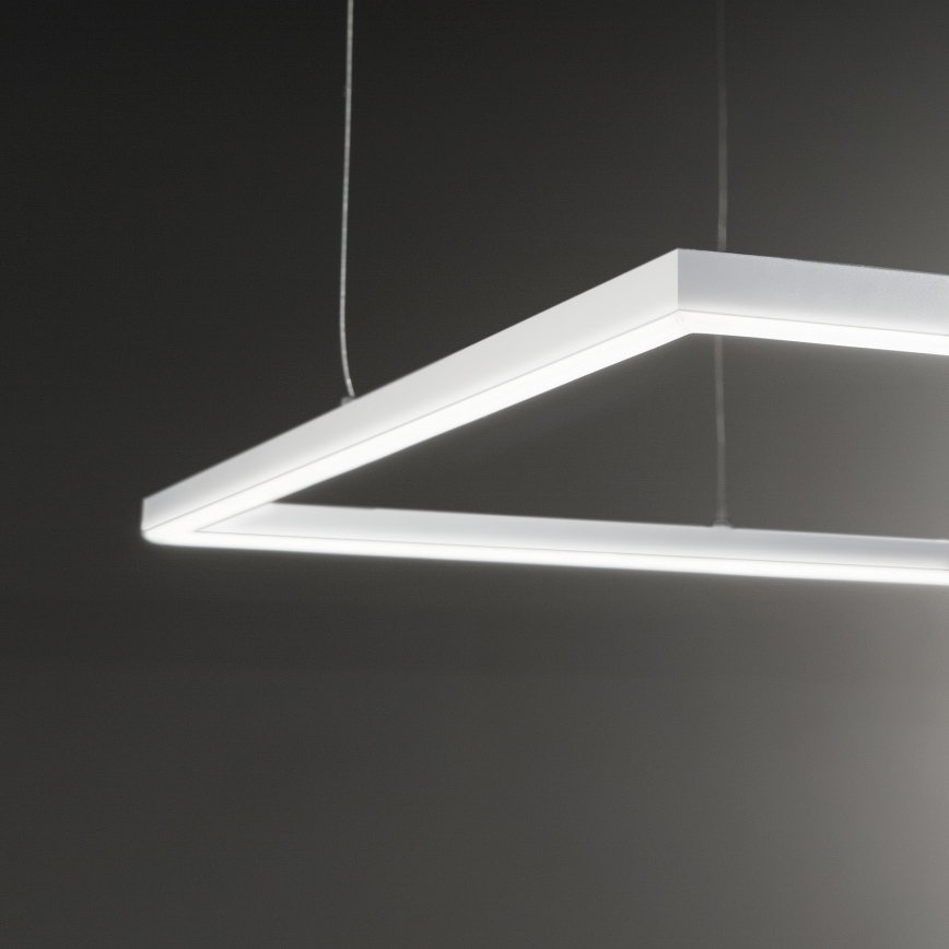 Ideal Lux - LED Пендел ORACLE SLIM LED/53W/230V 3000K 90x90 см бял
