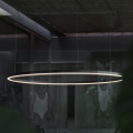 Ideal Lux - LED Пендел ORACLE SLIM LED/55W/230V 4000K Ø 90 см черен
