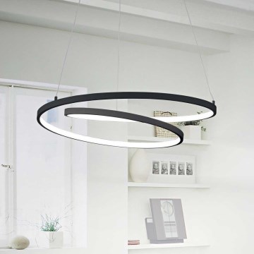 Ideal Lux - LED Пендел OZ LED/52W/230V Ø 80 см CRI 90 черен