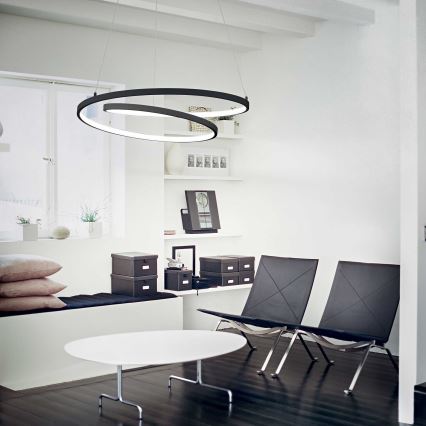 Ideal Lux - LED Пендел OZ LED/52W/230V Ø 80 см CRI 90 черен