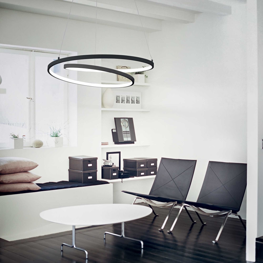 Ideal Lux - LED Пендел OZ LED/52W/230V Ø 80 см CRI 90 черен