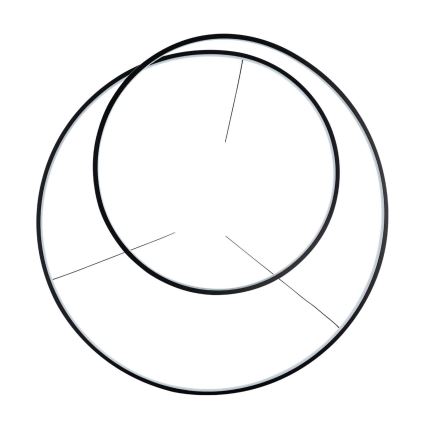 Ideal Lux - LED Пендел OZ LED/52W/230V Ø 80 см CRI 90 черен