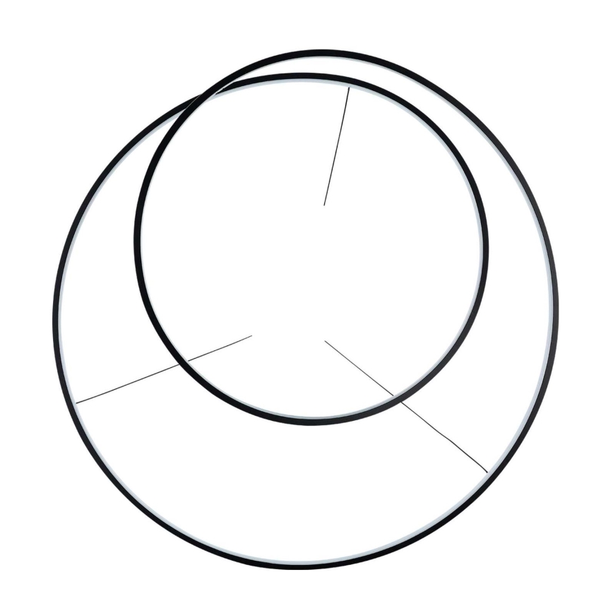 Ideal Lux - LED Пендел OZ LED/52W/230V Ø 80 см CRI 90 черен