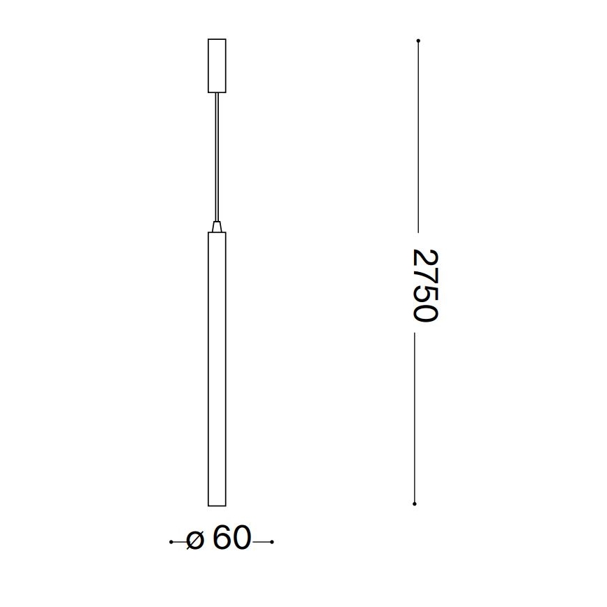 Ideal Lux - LED Пендел ULTRATHIN LED/11,5W/230V CRI 90 черен