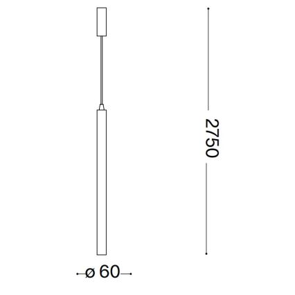 Ideal Lux - LED Пендел ULTRATHIN LED/11,5W/230V CRI 90 месинг