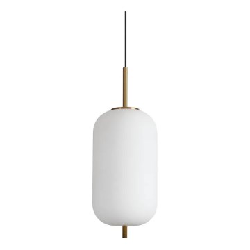 Ideal Lux - LED Пендел UMILE LED/20W/230V Ø 22 см CRI 90 месинг/бял