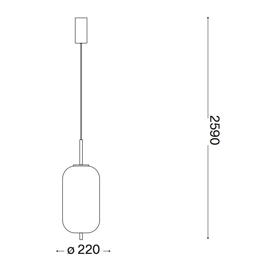 Ideal Lux - LED Пендел UMILE LED/20W/230V Ø 22 см CRI 90 месинг/бял