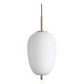 Ideal Lux - LED Пендел UMILE LED/20W/230V Ø 27 см CRI 90 месинг/бял