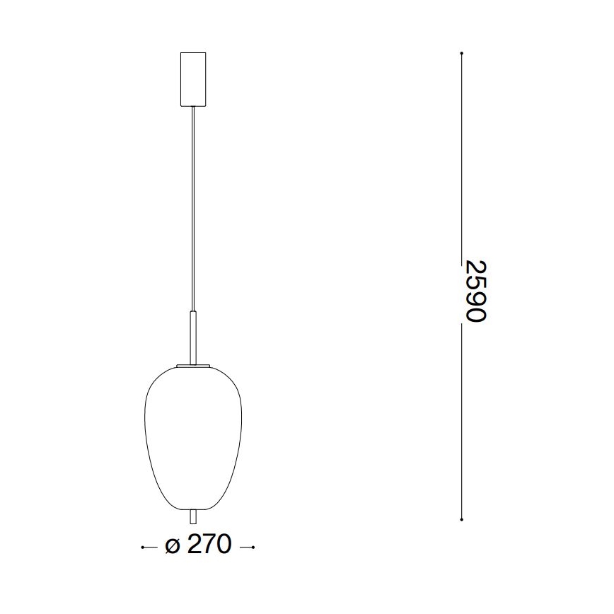 Ideal Lux - LED Пендел UMILE LED/20W/230V Ø 27 см CRI 90 месинг/бял