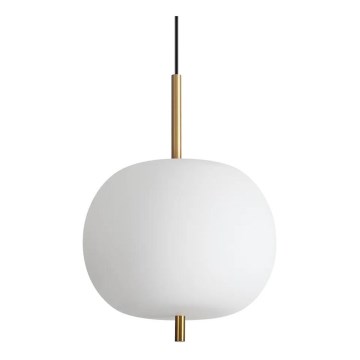 Ideal Lux - LED Пендел UMILE LED/20W/230V Ø 30 см CRI 90 месинг/бял