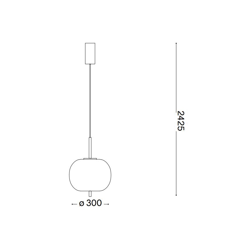 Ideal Lux - LED Пендел UMILE LED/20W/230V Ø 30 см CRI 90 месинг/бял