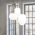Ideal Lux - LED Пендел UMILE LED/55W/230V Ø 60 см CRI 90 месинг/бял