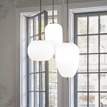 Ideal Lux - LED Пендел UMILE LED/55W/230V Ø 60 см CRI 90 месинг/бял