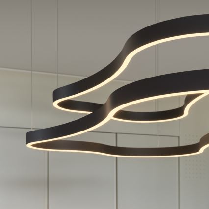 Ideal Lux - LED Пендел WAVES LED/37W/230V CRI 90 черен