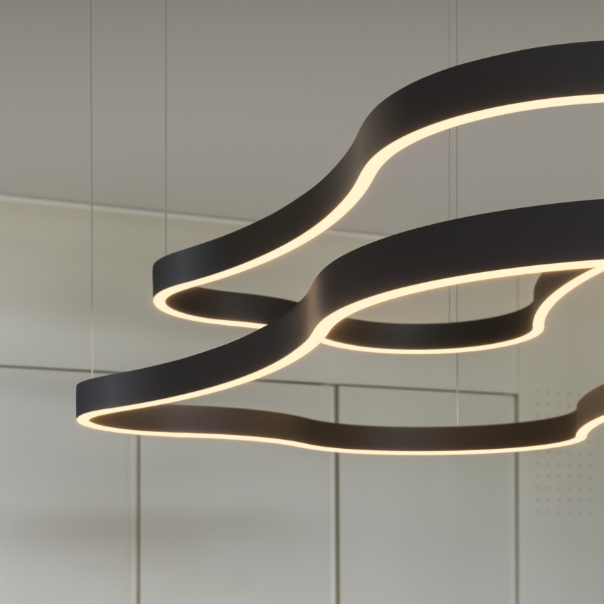 Ideal Lux - LED Пендел WAVES LED/37W/230V CRI 90 черен