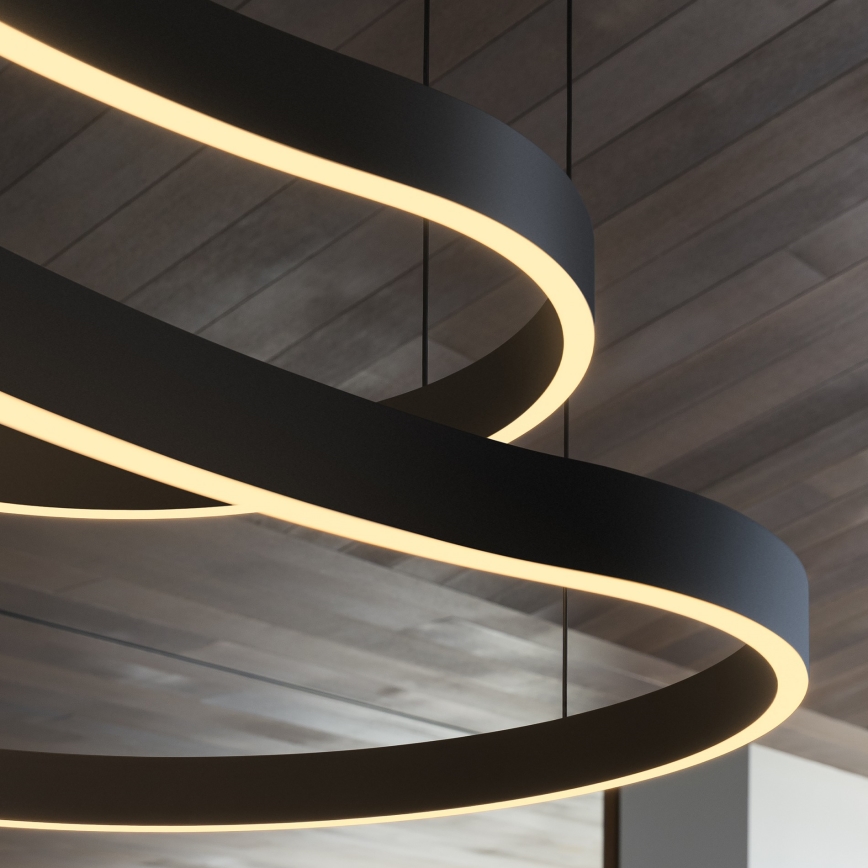 Ideal Lux - LED Пендел WAVES LED/37W/230V CRI 90 черен