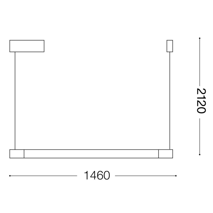 Ideal Lux - LED Пендел YOKO LED/17W/230V CRI 90 черен