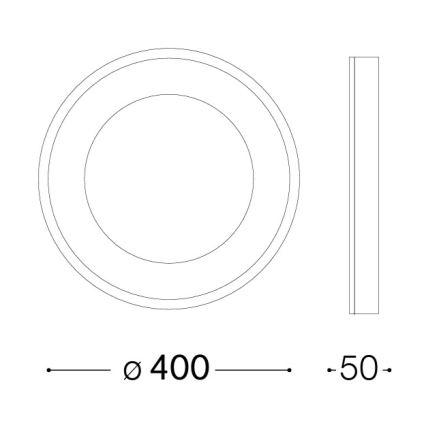 Ideal Lux - LED плафон PLANET LED/20W/230V CRI 90 диам. 40 см черен