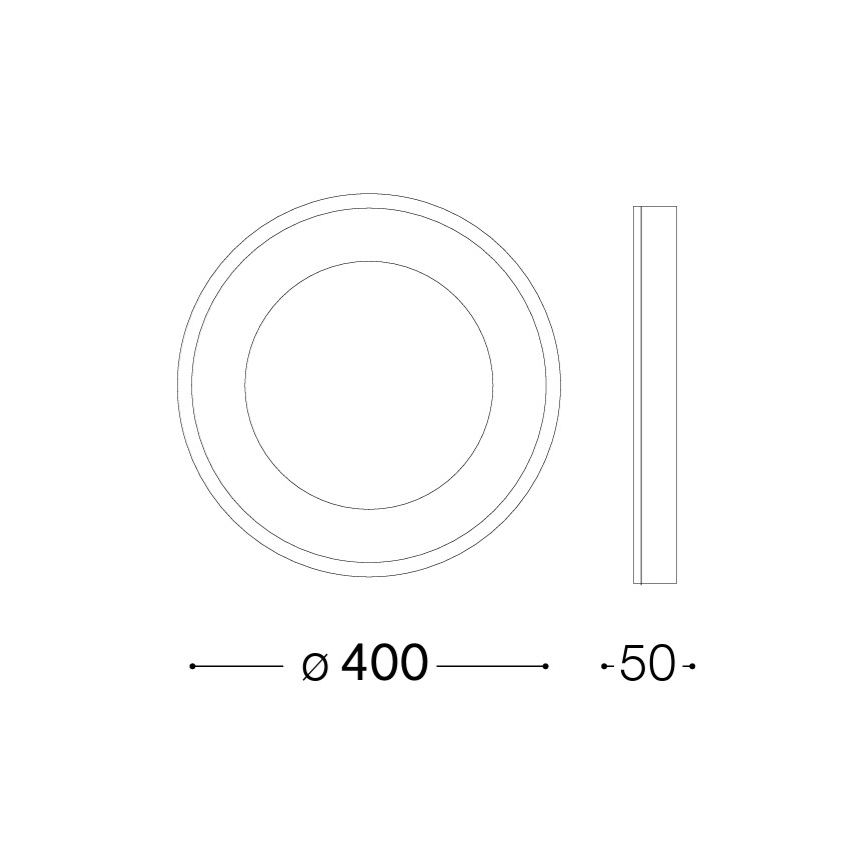 Ideal Lux - LED плафон PLANET LED/20W/230V CRI 90 диам. 40 см черен