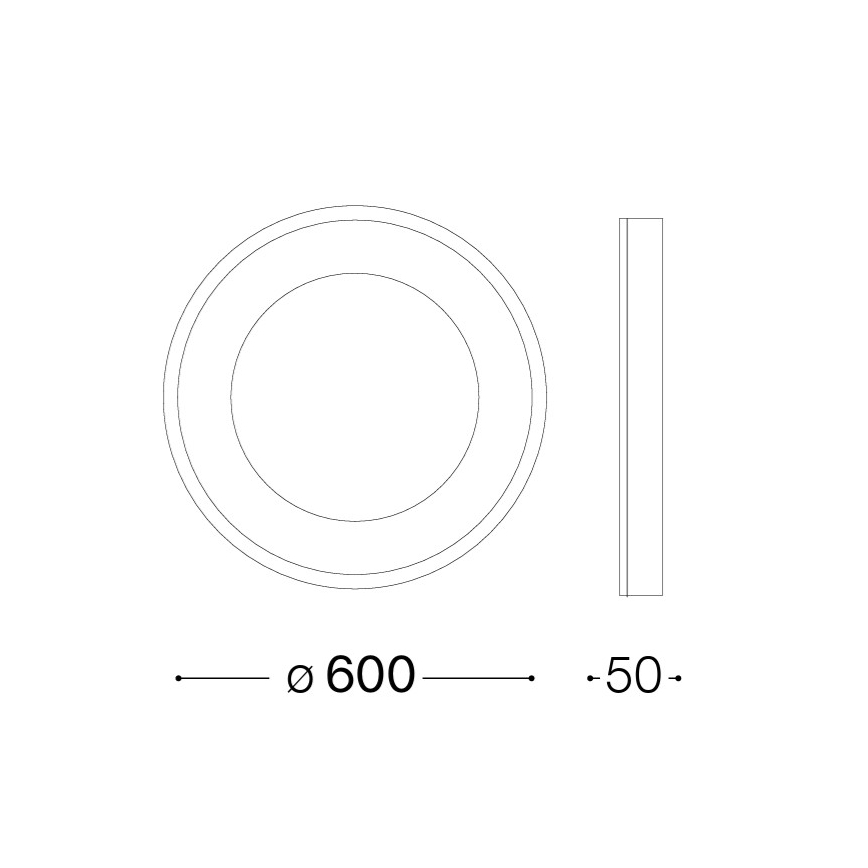 Ideal Lux - LED плафон PLANET LED/29W/230V CRI 90 Ø 60 см черен