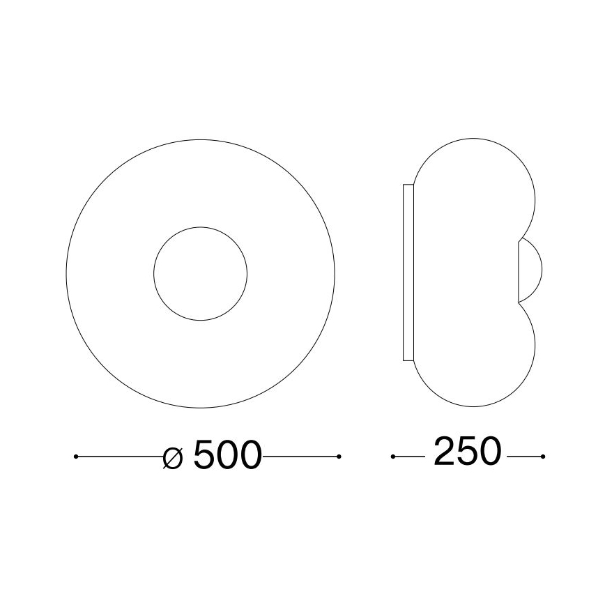 Ideal Lux - LED Плафониера ARIZONA 5xGX53/9W/230V Ø 50 см бял