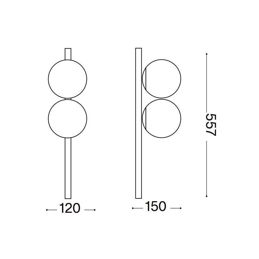 Ideal Lux - LED Плафониера BINOMIO 2xG9/3W/230V черен