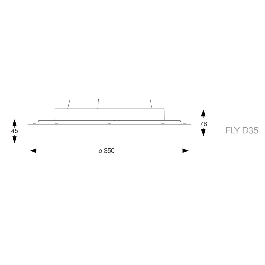 Ideal Lux - LED Плафониера FLY LED/18W/230V 2700K Ø 35 см CRI 90 IP40 бял