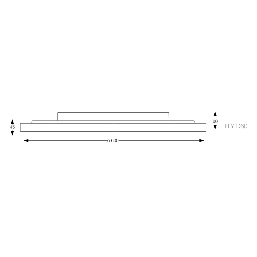 Ideal Lux - LED Плафониера FLY LED/53W/230V 2700K Ø 60 см CRI 90 IP40 бял