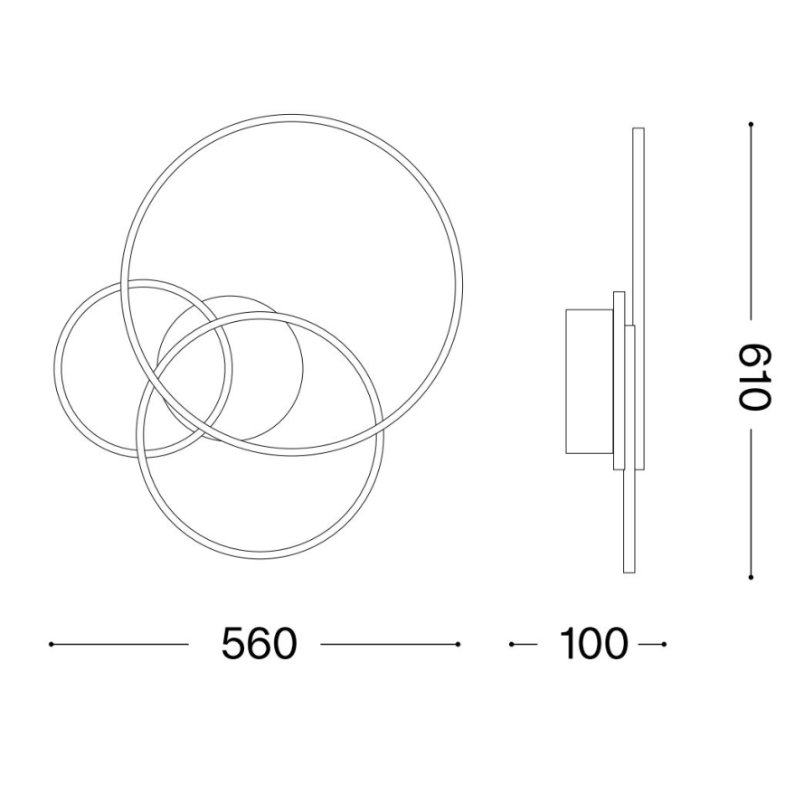 Ideal Lux - LED Плафониера FRAME LED/41W/230V