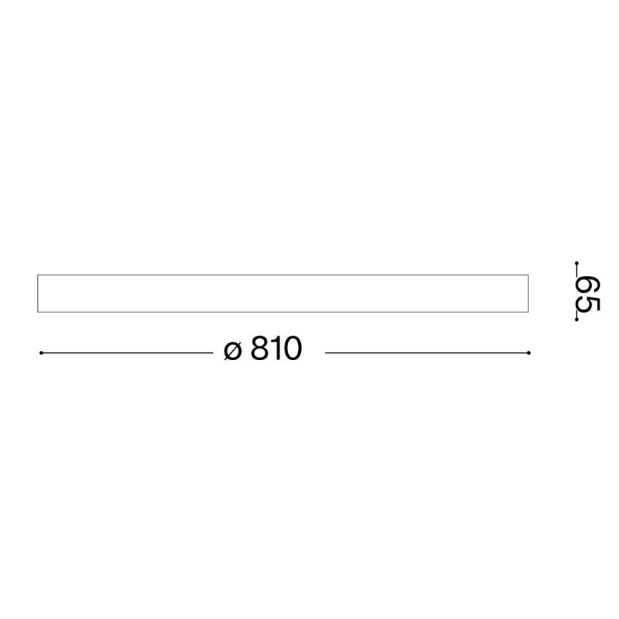 Ideal Lux - LED Плафониера GEMINI LED/42W/230V Ø 81 см CRI 90 черен