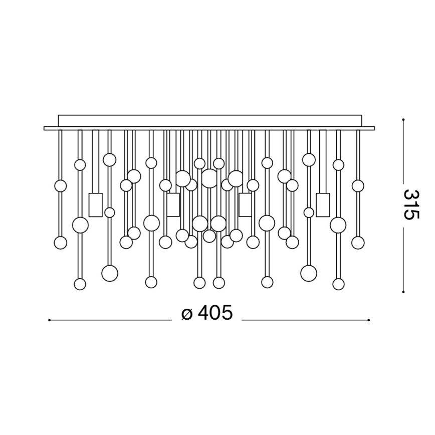 Ideal Lux - LED Плафониера NEVE 8xG9/3W/230V Ø 40,5 см лъскав хром