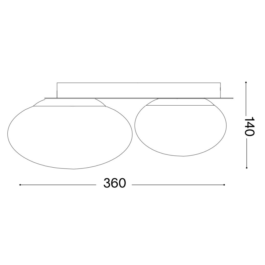 Ideal Lux - LED Плафониера NINFEA 2xGX53/9W/230V бял