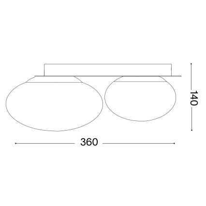 Ideal Lux - LED Плафониера NINFEA 2xGX53/9W/230V златист