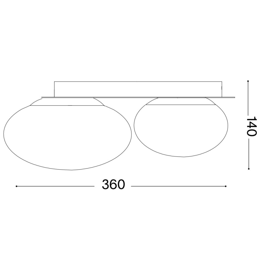 Ideal Lux - LED Плафониера NINFEA 2xGX53/9W/230V златист