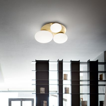Ideal Lux - LED Плафониера NINFEA 3xGX53/9W/230V златист