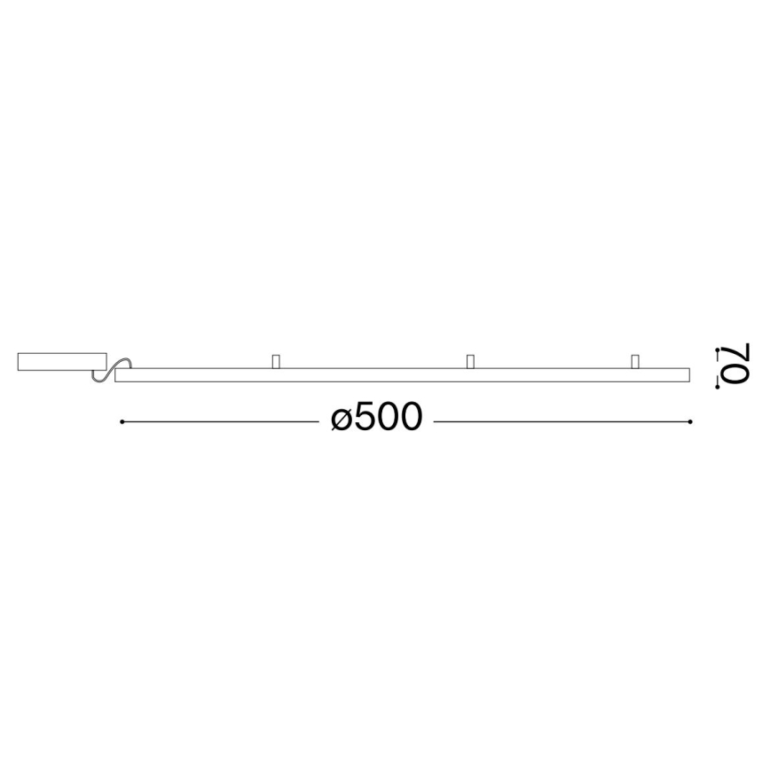 Ideal Lux - LED Плафониера ORACLE SLIM LED/29W/230V 2700K Ø 50 см черен